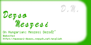 dezso meszesi business card